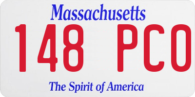 MA license plate 148PC0