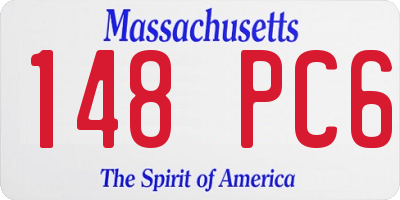 MA license plate 148PC6