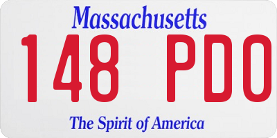 MA license plate 148PD0