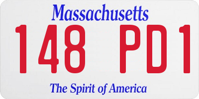 MA license plate 148PD1