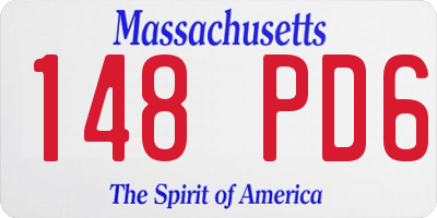 MA license plate 148PD6
