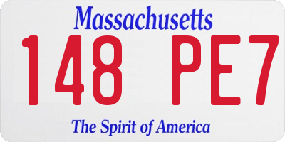 MA license plate 148PE7
