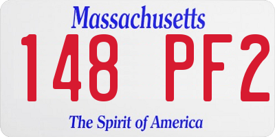MA license plate 148PF2
