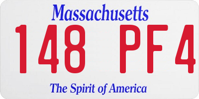 MA license plate 148PF4
