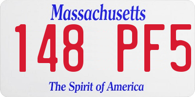 MA license plate 148PF5