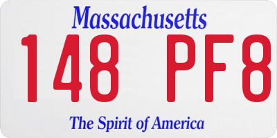 MA license plate 148PF8