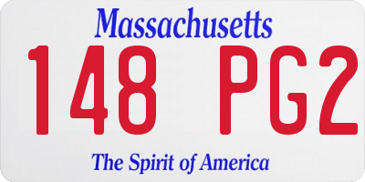 MA license plate 148PG2