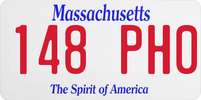 MA license plate 148PH0