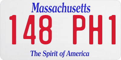 MA license plate 148PH1