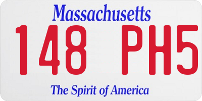 MA license plate 148PH5