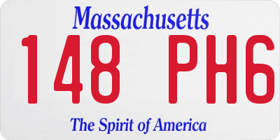MA license plate 148PH6