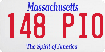 MA license plate 148PI0