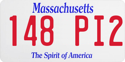 MA license plate 148PI2