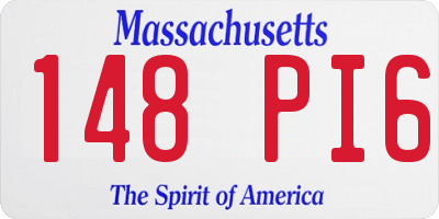 MA license plate 148PI6