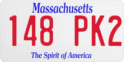 MA license plate 148PK2