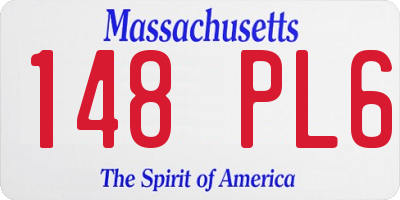 MA license plate 148PL6