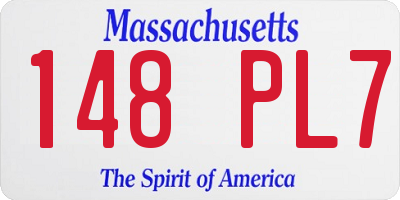 MA license plate 148PL7