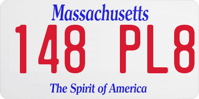 MA license plate 148PL8