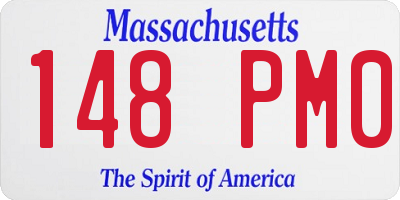 MA license plate 148PM0
