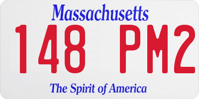 MA license plate 148PM2