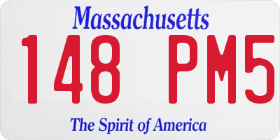 MA license plate 148PM5