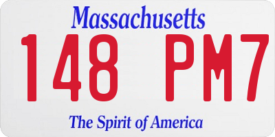 MA license plate 148PM7