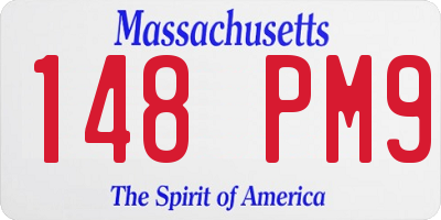 MA license plate 148PM9