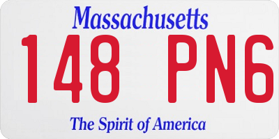 MA license plate 148PN6