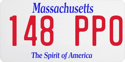 MA license plate 148PP0