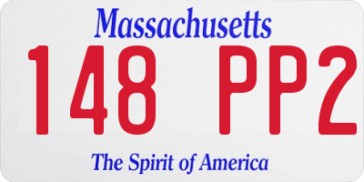 MA license plate 148PP2