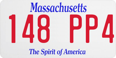 MA license plate 148PP4