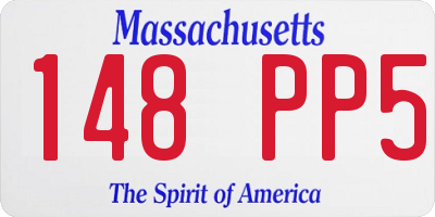 MA license plate 148PP5