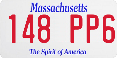 MA license plate 148PP6
