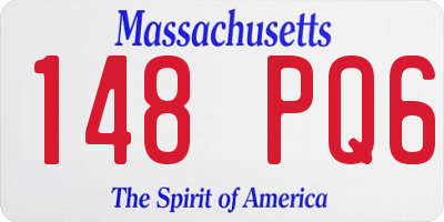 MA license plate 148PQ6