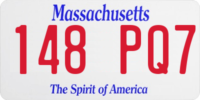 MA license plate 148PQ7
