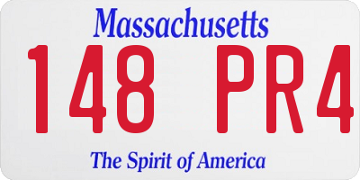 MA license plate 148PR4