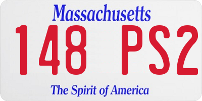 MA license plate 148PS2