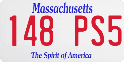 MA license plate 148PS5