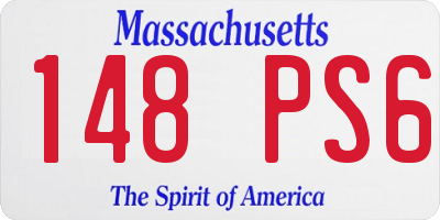 MA license plate 148PS6