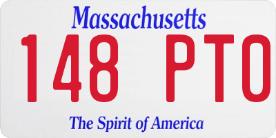 MA license plate 148PT0