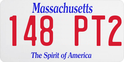 MA license plate 148PT2