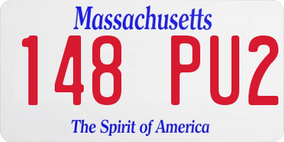 MA license plate 148PU2