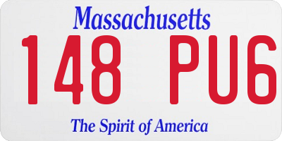 MA license plate 148PU6