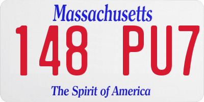MA license plate 148PU7
