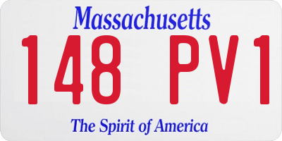 MA license plate 148PV1