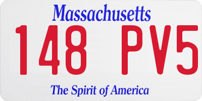 MA license plate 148PV5