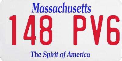 MA license plate 148PV6