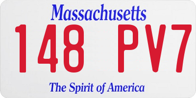 MA license plate 148PV7