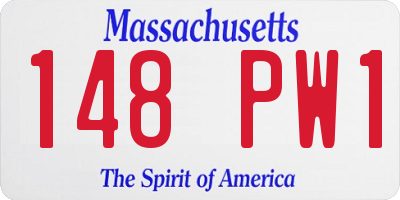 MA license plate 148PW1
