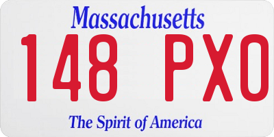 MA license plate 148PX0